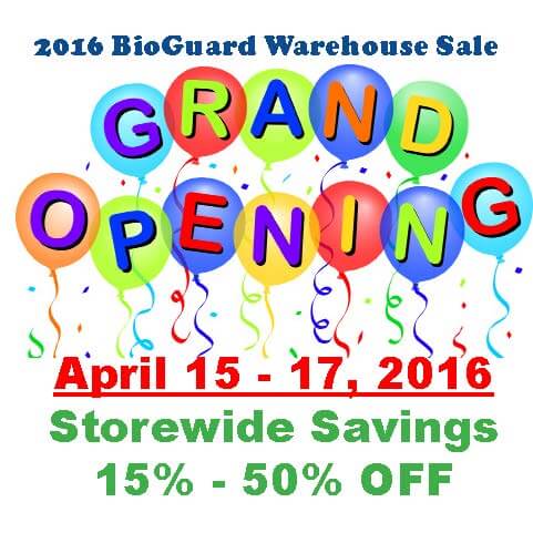 2016 BioGuard Warehouse Sale